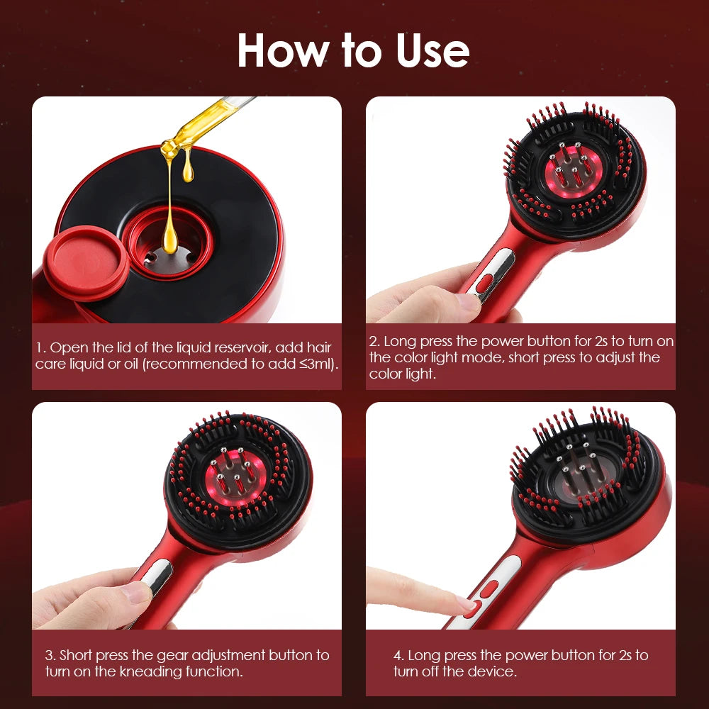 HairHavens™ Scalp Therapy Comb – Electric Massager for Hair Growth